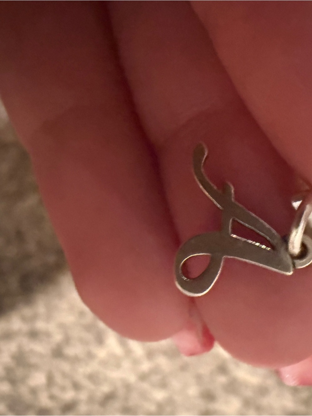 Silver Initial A Charm